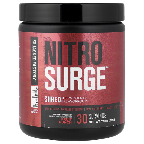 Nitro Surge Shred de Jacked Factory : le pré-entraînement thermogénique qui mérite qu&rsquo;on s&rsquo;y attarde