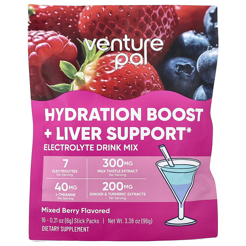 Venture Pal Hydration Boost + Liver Support : hydratation et récupération en format pratique