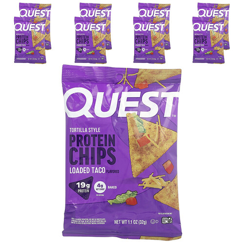 Quest Nutrition Tortilla Style Protein Chips Loaded Taco : une collation croustillante qui fait le plein de protéines ?