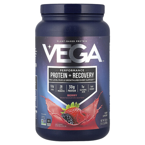 Vega Plant-Based Protein Performance + Recovery Berry : la protéine végane pour les sportifs sérieux
